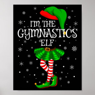 Poster Fada da Ginástica Natal Família Combinante Mulhere