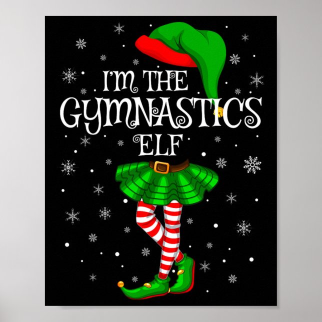 Poster Fada da Ginástica Natal Família Combinante Mulhere (Frente)