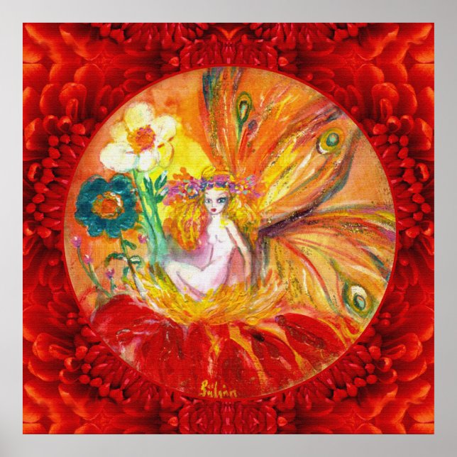 Poster FADA DAS FLORES, Fantasia Amarela Vermelha (Frente)