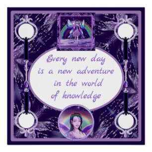 Pôster Fada de chuva roxa