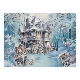 Pôster Fada de Natal Mágica e Whimsical