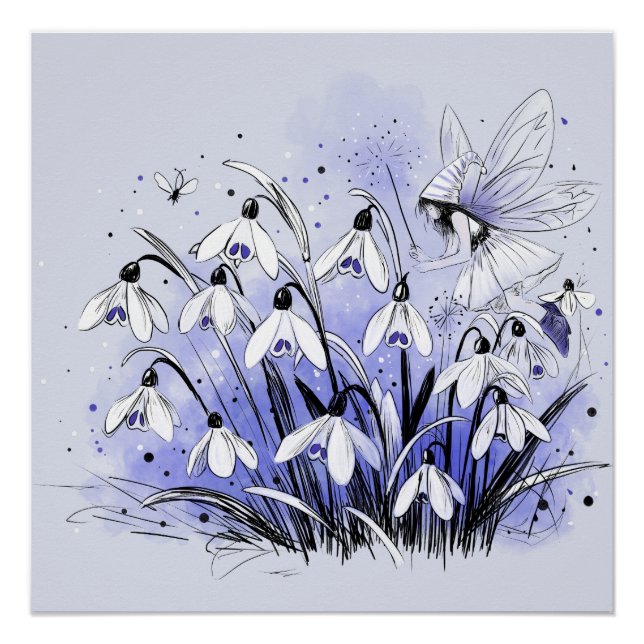 Pôster Fada do Snowdrop (Frente)