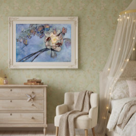 Poster Fada e borboletas de flores por Warwick Goble