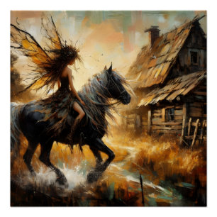 Pôster Fada em Horseback