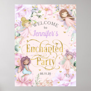 Poster Fada encantada, Fada temida aniversário de menina