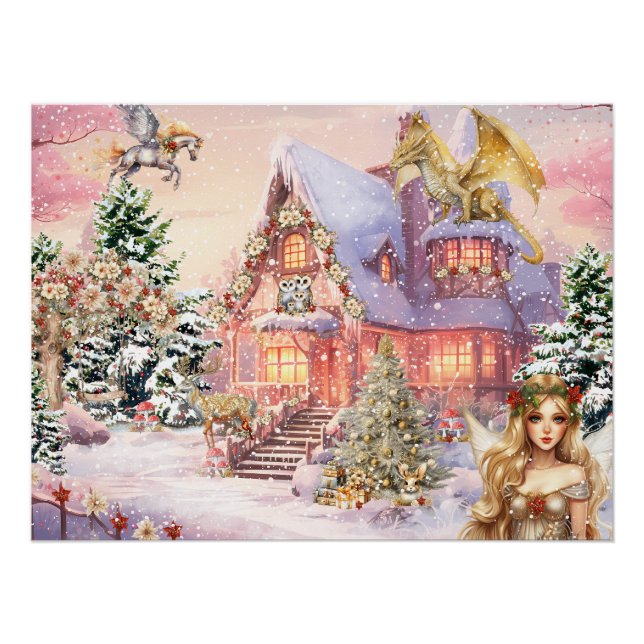Pôster Fada Mágica e Caprichosa de Natal (Frente)