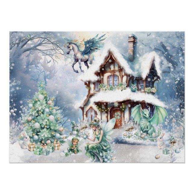 Pôster Fada Mágica e Caprichosa de Natal (Frente)