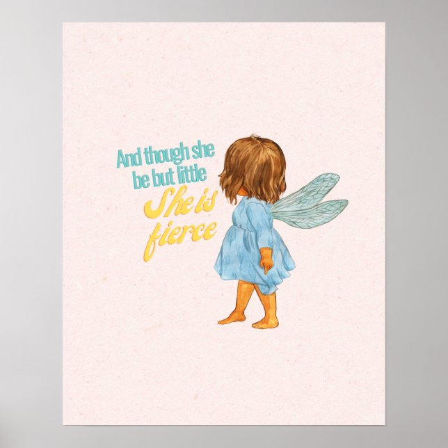 Poster Fada Pele Marrom Doce e Pequena Mas Feroz   (Frente)