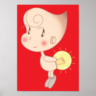 Poster Fada vagalume que ilumina o coração.