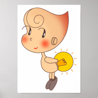 Poster Fada vagalume que ilumina o coração.