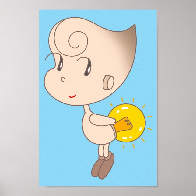 Poster Fada vagalume que ilumina o coração. (Frente)