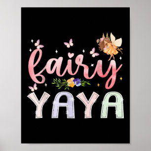 Poster Fada Yaya Magical Floral Birthday Girl Fairytale