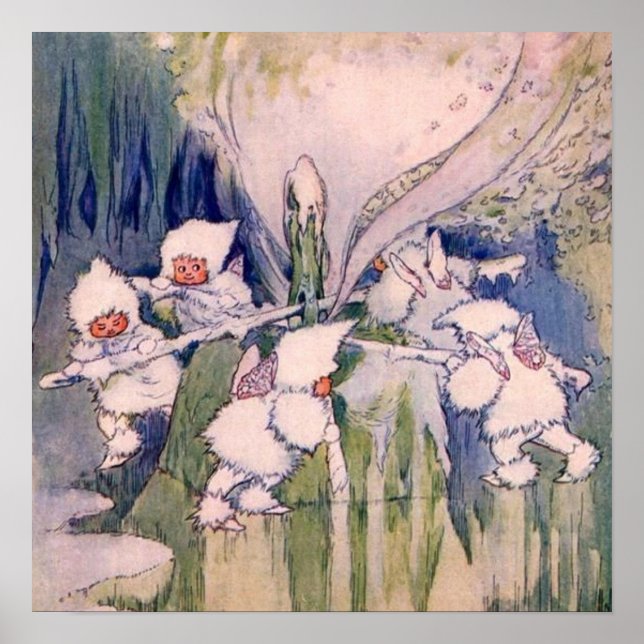 Poster Fadas da Neve Fazendo Neve (Frente)