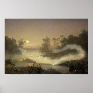 Poster Fadas Dançantes Vintage por August Malmström