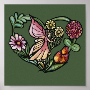 Poster Fadas de Flores, Fadas de Jardim