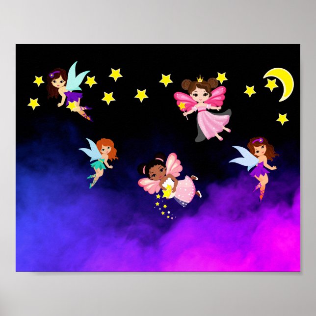 Poster Fadas e estrelas (Frente)