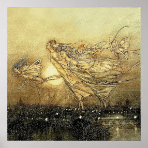 Poster “Fadas nos Kensington Gardens” por Arthur Rackham
