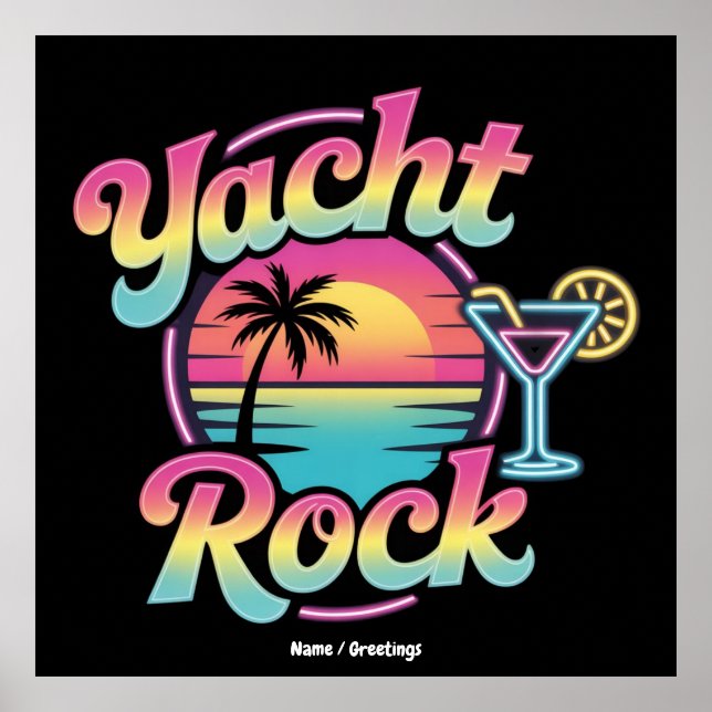 Poster Faded Yacht Rock Boat Party – Smooth Sounds & Coas (Frente)