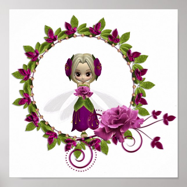 Pôster Fae Rosa Rosa-Rosa-Rosa-de-Verão (Frente)