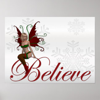 Poster Faerie de Natal Acredita Design 1 Fantasy Impressã
