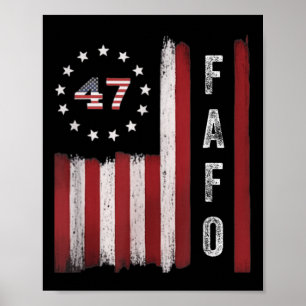 Poster Fafo Flag Trump Funny