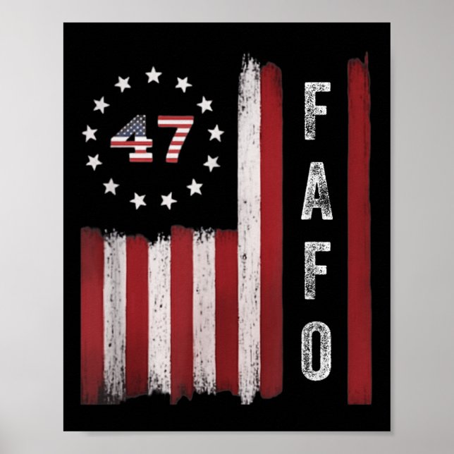 Poster Fafo Flag Trump Funny (Frente)