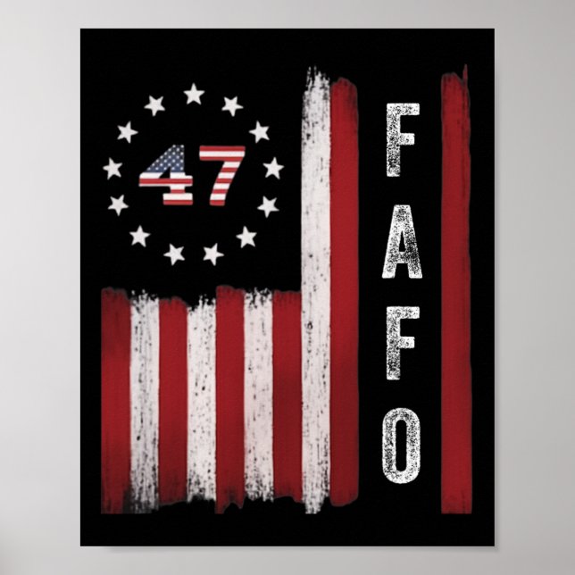 Poster Fafo Flag Trump Funny (Frente)