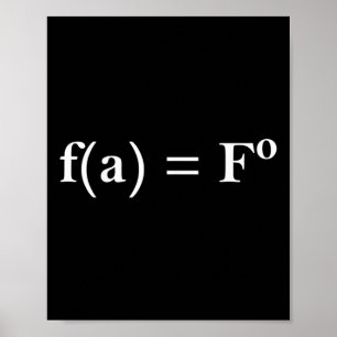 Poster Fafo Math Equation Novelty Engraçado Nerd de Profe
