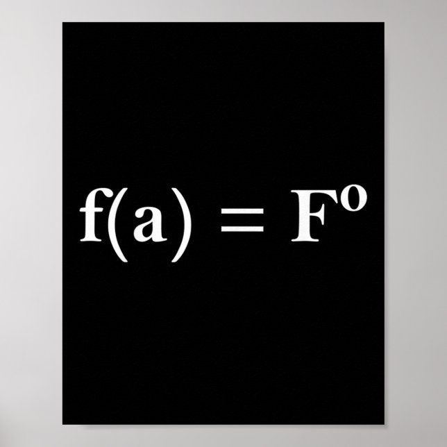 Poster Fafo Math Equation Novelty Engraçado Nerd de Profe (Frente)