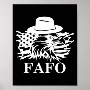 Poster Fafo Trump Bandeira dos EUA 
