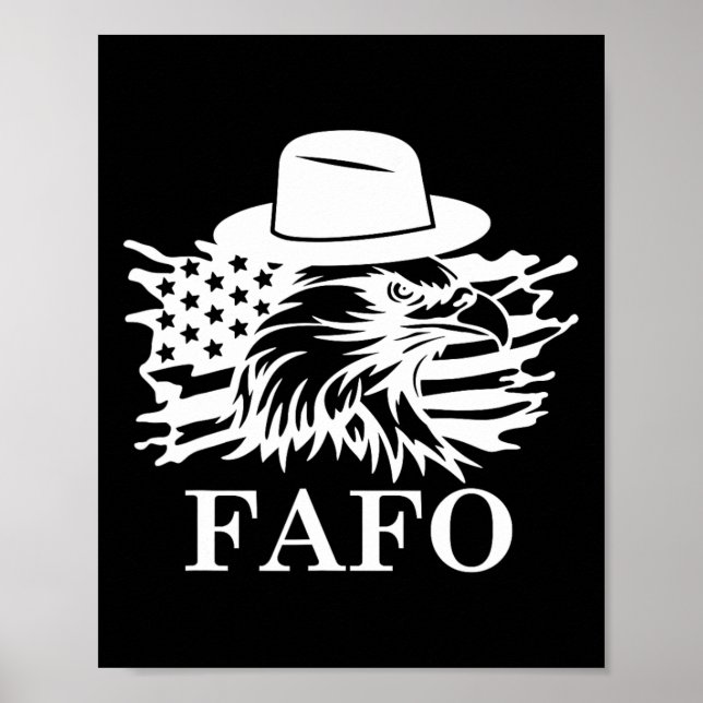 Poster Fafo Trump Bandeira dos EUA  (Frente)