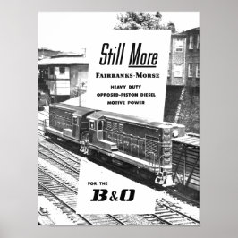 Poster Fairbanks Morse Diesel Locomotives 1957