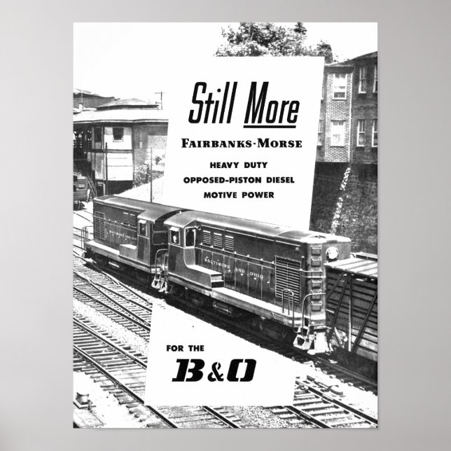 Poster Fairbanks Morse Diesel Locomotives 1957 (Frente)
