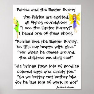 POSTER FAIRIES AND THE EASTER BUNNY