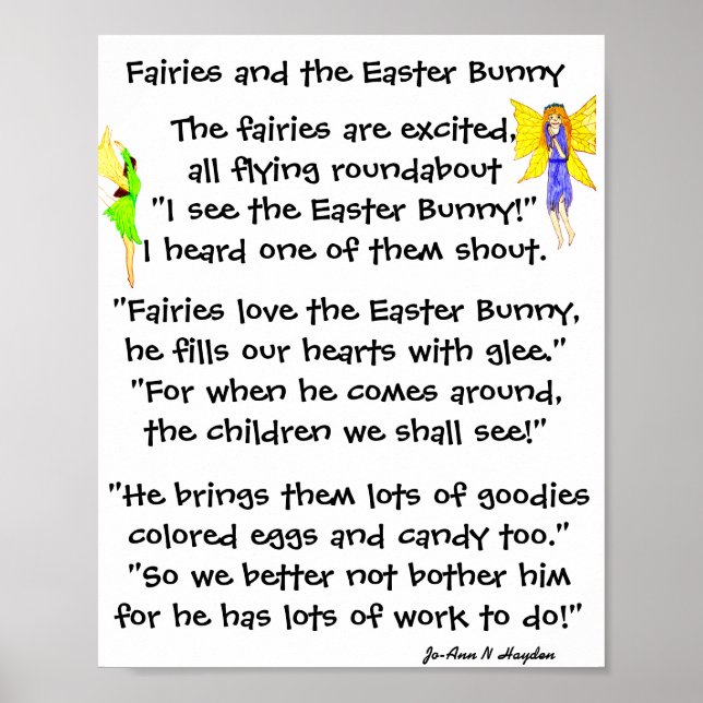 POSTER FAIRIES AND THE EASTER BUNNY  (Frente)