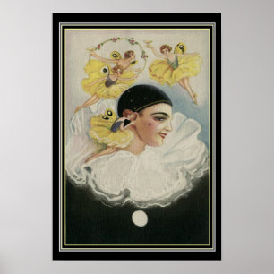 Poster "Fairies Dançando Em Torno De Pierrot" Art Deco Im