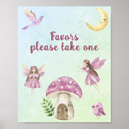 Poster Fairy baby shower Favors