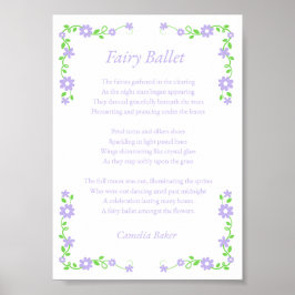 Poster Fairy Ballet Poem Print