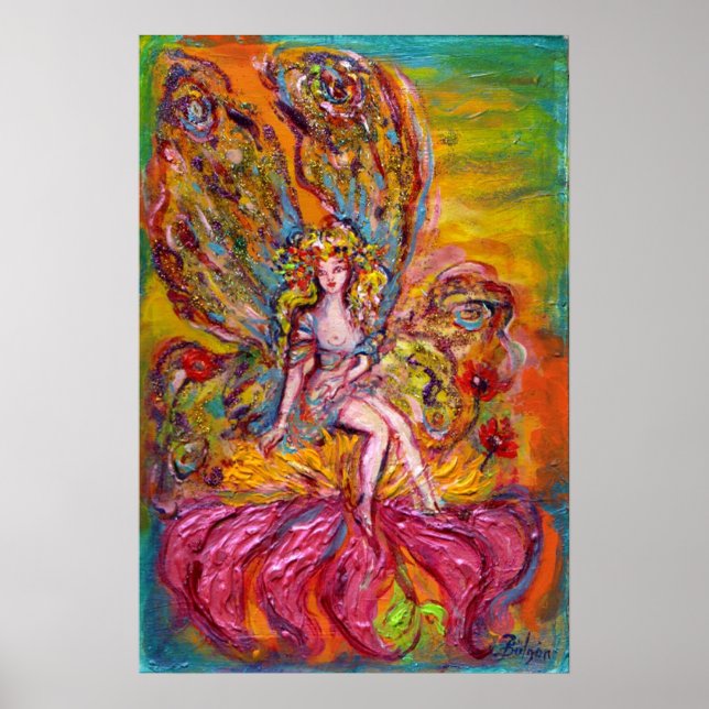 Pôster FAIRY FLOWY NO PINK IRIS Fantasy (Frente)