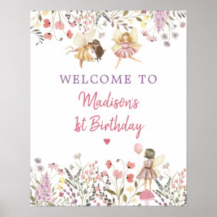 Poster Fairy Garden Boho Wildflower Birthday