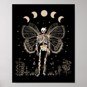 Poster Fairy Grunge Fairycore Aestética Butterfly Skeleto