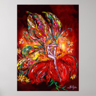 POSTER FAIRY IN RED
