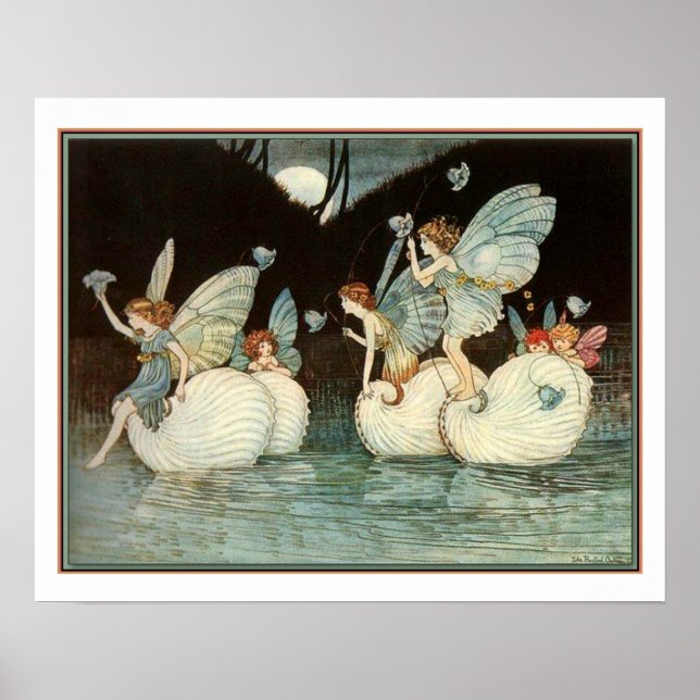 Poster "Fairy Island" cerca de 1916, por Ida Outhwaite (Frente)