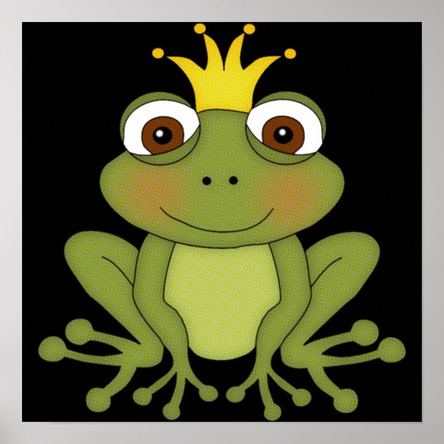 Pôster Fairy Tale Frog Prince with Crown (Frente)