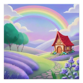 Pôster Fairy Tale Under the Rainbow