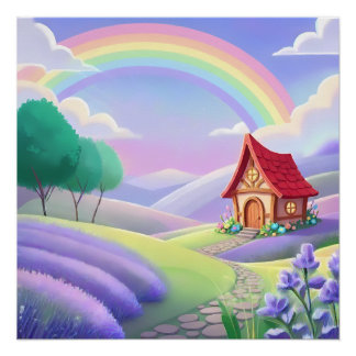Pôster Fairy Tale Under the Rainbow