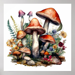 Poster Fairycore Fairytale Mushroom Funghi