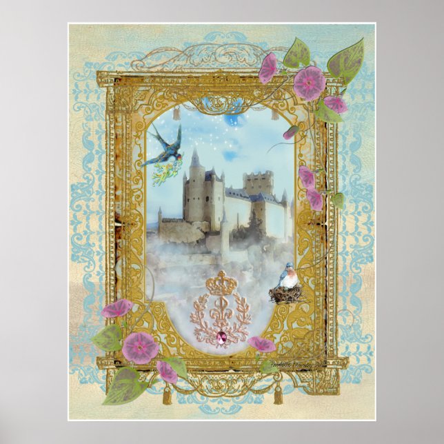 Pôster Fairytale Castle In The Mists, Paulette Kinney ... (Frente)