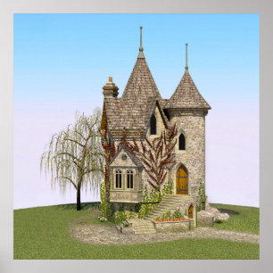 Poster Fairytale Castle Perfect Birthday e Fantasy Gift
