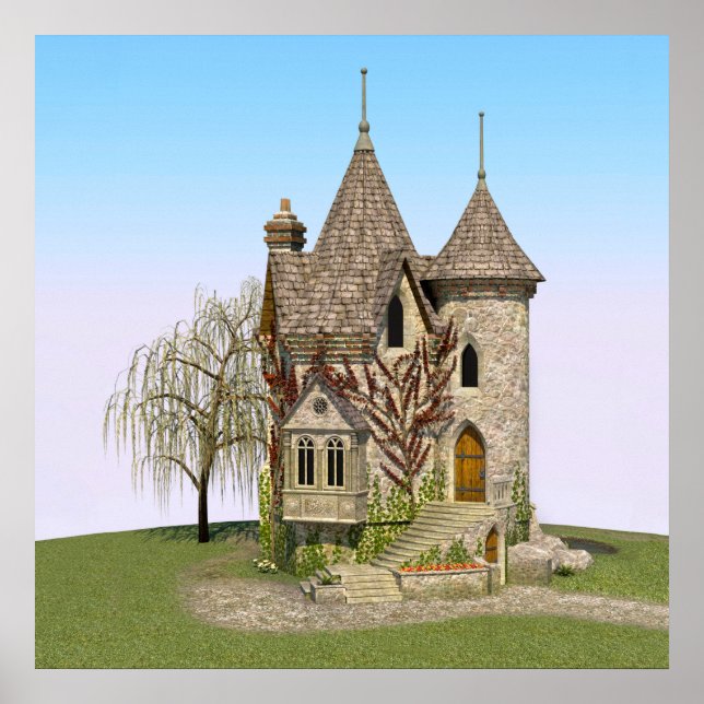 Poster Fairytale Castle Perfect Birthday e Fantasy Gift (Frente)